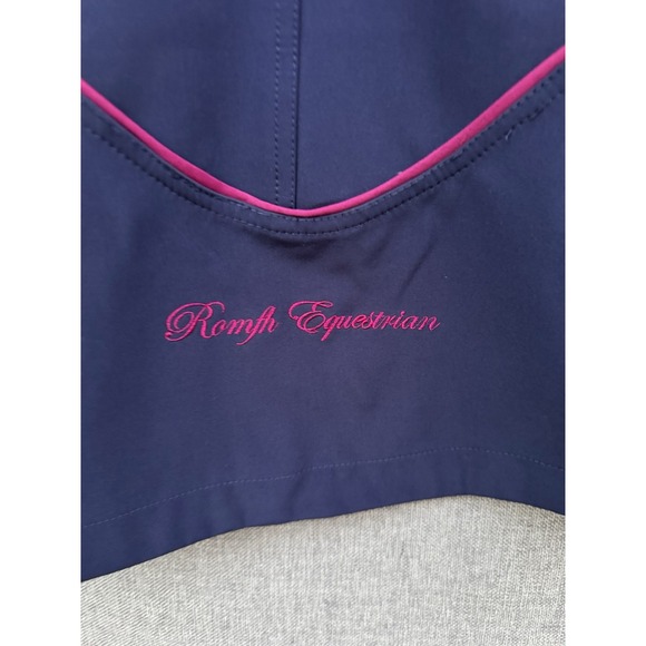 ROMFH Equestrian Dry Shell Full Zip Riding Vest Small 6-8 Blue & Berry‎ Womens - Picture 6 of 6